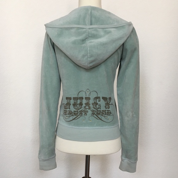 Juicy Couture Jackets & Blazers - Juicy Couture mint green velour jacket sz M